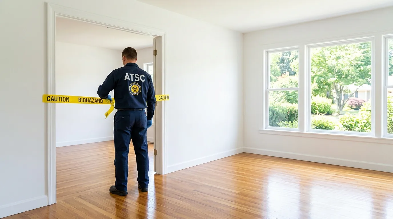 Certified biohazard cleanup crew performing Trauma Scene Cleanup in Pasadena